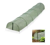relaxdays Tunnel de Croissance Pliable avec Fermetures éclair, 2,9 m de Long, Contre Les parasites et Les Oiseaux, Vert
