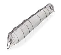 Relaxdays Tunnel de forçage, 5 mètres, Filet PE, avec arcs Tunnel, pour légumes, Fraises, Jardin, Pliable, Noir