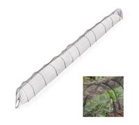 Relaxdays Tunnel de forçage, 7 mètres, filet PE, avec arcs tunnel, pour légumes, fraises, jardin, pliable, noir