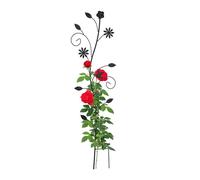 Relaxdays Tuteur à Plantes, Lot de 2, Treillis en métal, Non Fixe, Design Vintage, HxLxP : env. 110 x 34 x 1 cm, Noir