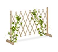 Relaxdays Tuteur à tomates, en Bois, Plantes grimpantes, Non Fixe, Largeur Extensible Jusqu’à 180 cm, Jardin, Nature