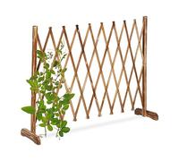 Relaxdays Tuteur à tomates, en Bois, Plantes grimpantes, Non Fixe, Largeur Extensible Jusqu’à 275 cm, Jardin, Nature