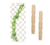 Relaxdays Tuteur à tomates en Lot de 3, Extensible, pour Plantes grimpantes, 180 x 90 cm, pour Jardin, Balcon, Nature
