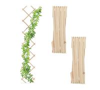 Relaxdays Tuteur à tomates, en lot Pratique de 3, Extensible, Bois de Sapin, pour Le Mur, 180 x 30 cm, Nature