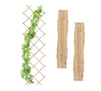 Relaxdays Tuteur à tomates en Lot de 3, Extensible, pour Plantes grimpantes, 180 x 60 cm, pour Jardin, Balcon, Nature