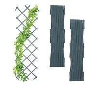 Relaxdays Tuteur à tomates en Lot de 3, Extensible, pour Plantes grimpantes, 180 cm, Jardin, Balcon, terrasse, Gris