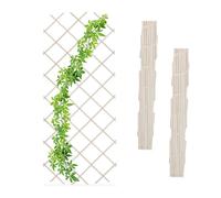 Relaxdays Tuteur à tomates en Lot de 3, Extensible, pour Plantes grimpantes, 180 x 90 cm, pour Jardin, Balcon, Blanc