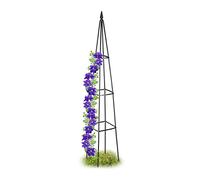 Relaxdays Tuteur à tomates, pour Plantes grimpantes, en Forme de Pyramide, Non Fixe, métal, HLP 190 x 35 x 35 cm, Noir