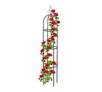 Relaxdays Tuteur à tomates, Support pour Plantes grimpantes, en métal (Fer), Non Fixe, 200 cm de Haut, Noir