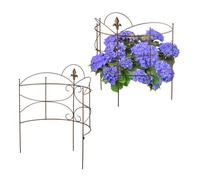 Relaxdays Tuteur demi-cercle lot de 2 Fleur-de-Lis