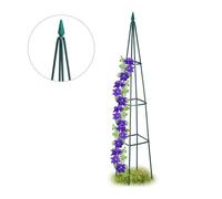 Relaxdays Tuteur Jardin Pyramide haute 192 cm Colonne Rosier Arche Plante grimpante Arceau fer vert foncé