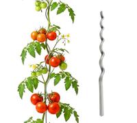 Relaxdays Tuteurs Spirales tomates, lot 10, 150 cm, Ø5 mm, Acier galvanisé, Argent