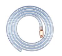 Relaxdays Tuyau à siphonner 240 cm Transfert de fluide transparent pour essence et gazole