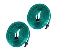Relaxdays Tuyau d’arrosage, Lot de 2, Lance à Eau d’Irrigation Plate, pour Jardin, Trous, prêt à la Connexion, 8,2 mètres, Vert