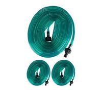 Relaxdays Tuyau d’arrosage, Lot de 3, Lance à Eau d’Irrigation Plate, pour Jardin, Trous, prêt à la Connexion, 8,2 mètres, Vert
