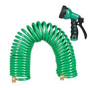 relaxdays Tuyau d'eau spiralé avec douchette 10 m