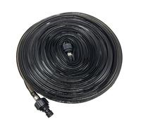 Relaxdays Tuyau d'arrosage Plat perforé 20 m pour pelouse et massifs Noir