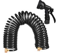 relaxdays Tuyau d'eau spiralé avec douchette 10 m