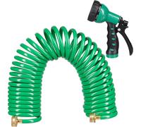 relaxdays Tuyau d'eau spiralé avec douchette 10 m