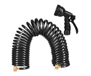 Relaxdays Tuyau d'eau spiralé avec pistolet 10 m