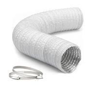 Relaxdays Tuyau d'évacuation blanc 5m étanche gaz