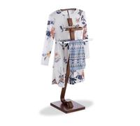 Relaxdays HbT Serviteur mural en bois et métal Marron foncé 112 x 46,5 x 33 cm