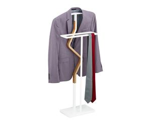 Relaxdays Valet de nuit en bois & métal blanc