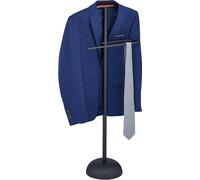 relaxdays Valet de nuit noir & aspect bois