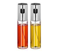 Relaxdays Vaporisateur huile, vinaigre, set, 2 sprays, 100 ml, verre, cuisiner, barbecue, brumisateur, transparent
