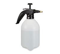 Relaxdays Vaporisateur de Jardin 2 litres, buse en Laiton réglable, pour Eau et désherbant, pulvérisateur, Blanc-Noir