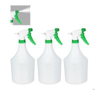 Relaxdays Vaporisateur plantes lot de 3 buse réglable 1 L graduation plastique blanc/vert