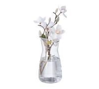 Relaxdays Vase décoratif en Verre Clair, pour Vos Fleurs, Dimensions H x D : env. 20 x 10,5 cm, Transparent