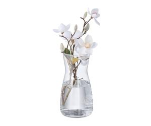Relaxdays Vase décoratif en Verre Clair, pour Vos Fleurs, Dimensions H x D : env. 20 x 10,5 cm, Transparent