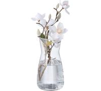Relaxdays Vase décoratif en Verre Clair, pour Vos Fleurs, Dimensions H x D : env. 20 x 10,5 cm, Transparent