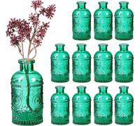 relaxdays Vase en verre Set de 12 pièces pour décoration de table