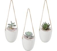 relaxdays Vase mural suspendu, set de 3 pièces