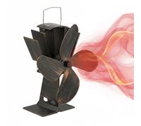 Relaxdays Ventilateur Ouvert sans Courant, sans Bruit, cheminée et Fours, la Chaleur, 4 Lames, pour cheminée, Bronze