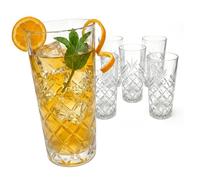 Relaxdays Verre à cocktail, en lot pratique de 6, volume : 300 ml, convient au lave-vaisselle, transparent