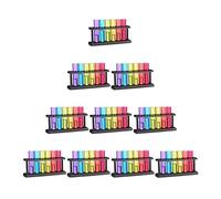Relaxdays Verre à Shot, Lot de 60, en Forme d'éprouvette, Amusant, Support, 4 cl, Tube à essais, Plastique, coloré