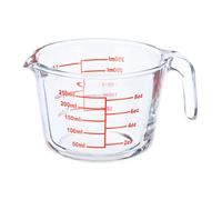 Relaxdays Verre mesureur, 250 ml, résistant à la chaleur, pour micro-ondes, gradué ml, oz, cups américaines, transparent