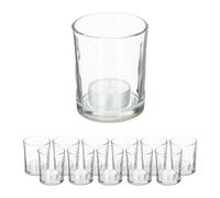 Relaxdays Verres à bougie chauffe-plat, lot de 12