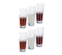 Relaxdays Verres à liqueur, lot de 12, Verres à shots, 2 cl, Verres à digestif, expresso, schnaps, shooters, transparent
