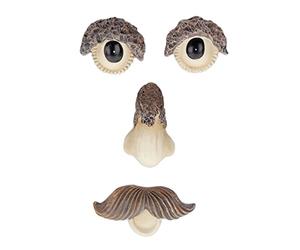 Relaxdays Visage d’Arbre 4 Parties, déco à Suspendre, Ornement Tronc, résistant aux intempéries, polyrésine, Multicolore