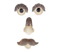 Relaxdays Visage déco tronc d’arbre en 4 parties