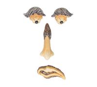 Relaxdays Visage déco tronc d’arbre en 4 parties