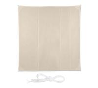 relaxdays Voile d’ombrage carré diffuseur d’Ombre Protection Soleil Balcon Jardin UV Toile imperméable 5x5 m, Beige, 5 x 5 m