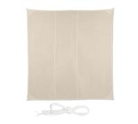 relaxdays Voile d’ombrage carré diffuseur d’Ombre Protection Soleil Balcon Jardin UV Toile imperméable 4x4 m, Beige, 4 x 4 m