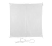 relaxdays Voile d’ombrage carré diffuseur d’Ombre Protection Soleil Balcon Jardin UV 3x3 m Toile imperméable, Blanc, 3 x 3 m