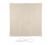 relaxdays Voile d’ombrage carré diffuseur d’Ombre Protection Soleil Balcon Jardin UV Toile imperméable 5x5 m, Beige, 5 x 5 m