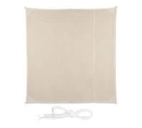 relaxdays Voile d’ombrage carré diffuseur d’Ombre Protection Soleil Balcon Jardin UV Toile imperméable 2x2 m, Beige